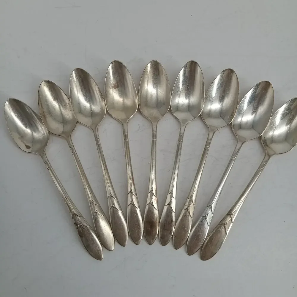 8X SS LADY HAMILTON Gumbo Spoons 1932 Silverplate Community Plate Soup Oneida